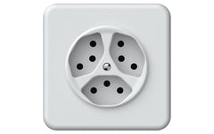 Hager | ORIGIN UP Steckdose 3x TYP 13 | QuickConnect Steckklemmen, ws