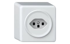 Hager | ORIGIN AP Steckdose 1x TYP 23 | 16A/250V, mit Schraubklemmen, ws