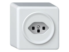 Hager | ORIGIN AP Steckdose 1x TYP 23 | 16A/250V, mit Schraubklemmen, ws