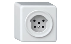 Hager | ORIGIN AP Steckdose 1x TYP 15 | 10A/400V, mit Schraubklemmen, ws