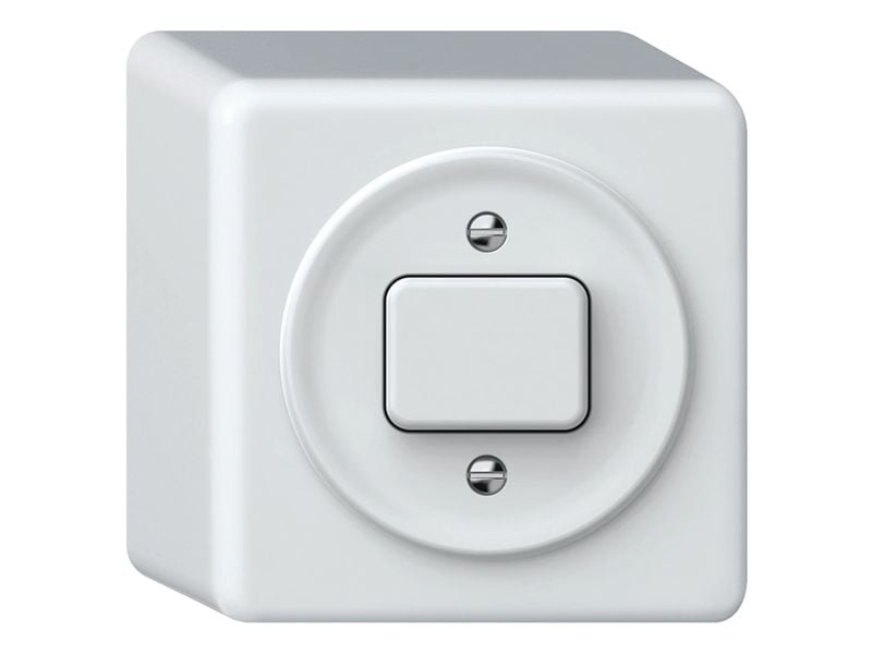 Hager | ORIGIN AP Druckschalter SCHEMA 3 | mit QuickConnect Steckklemmen, ws
