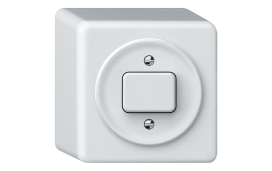Hager | ORIGIN AP Druckschalter SCHEMA 3 | mit QuickConnect Steckklemmen, ws
