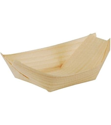 Papstar | Fingerfood-Schale Holz PURE 50 Stk. | 1 Pack à 50 Stk.