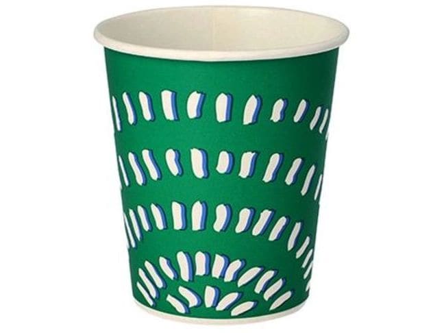 Papstar | Trinkbecher m. Henkel 2dl 100 Stk. | 1 Pack à 100 Stk. Pappe grün