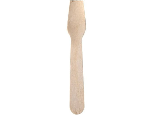 Papstar | Eislöffel Holz PURE 100 Stk. | 1 Pack à 100 Stk. 9.4cm