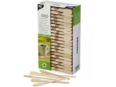 Papstar | Rührstäbchen Holz PURE 1000 Stk. | 1 Pack à 1000 Stk. 13cm