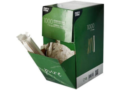 Papstar | Rührstäbchen PURE Holz 1000 Stk. | 1 Pack à 1000 Stk. 11cm