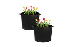 STRUCT | Pflanzentasche 2er Set, 50x50x40cm | Filz, schwarz