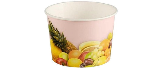 Papstar | Eisbecher TO GO FRÜCHTE 200 Stk. | 1 Pack à 200 Stk. D:7.7cm,H5.5cm,150ml