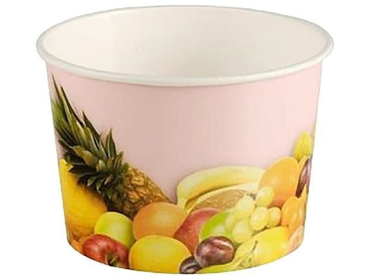 Papstar | Eisbecher TO GO FRÜCHTE 200 Stk. | 1 Pack à 200 Stk. D:7.7cm,H5.5cm,150ml