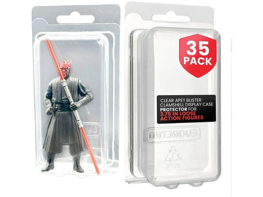EvoRetro | Clamshell PET Gehäuse 35er-Pack | Actionfiguren XL