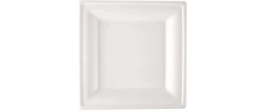 Verive | Teller weiss 20x20cm 50 Stk. | 1 Pack à 50 Stk. Zuckerrohr