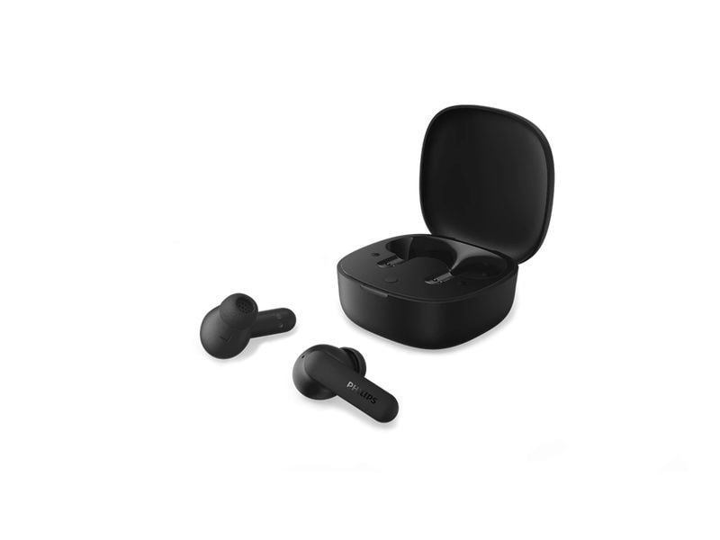 Philips | TAT2100BK/00, TW Kopfhörer | Schwarz, 36h, IPX4, Schnellladen, BT MP