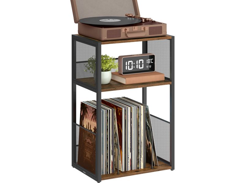 VASAGLE | Beistelltisch Industrial | 43.6x30x68 cm, Stahl, Spanplatte
