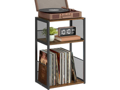 VASAGLE | Beistelltisch Industrial | 43.6x30x68 cm, Stahl, Spanplatte