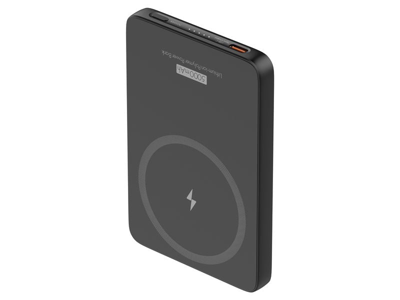 STEFFEN | Powerbank Magnetic 15W PD+Qi | 5V-12V, Magnetic max 15W / USB-C max 20W