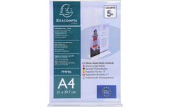 Exacompta | Tischaufsteller A4, gerade | hoch, UV beständig
