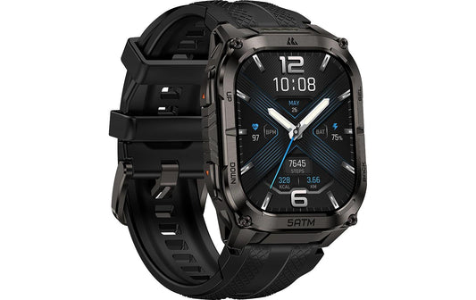 Kospet | Tank M4C Smartwatch Schwarz | 5ATM Tauchuhr mit Taschenlampe