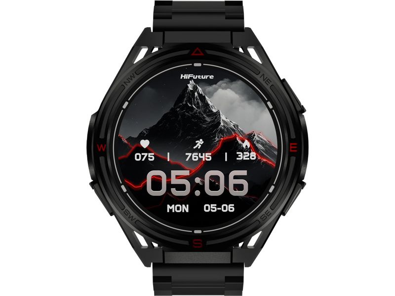 HiFuture | ACTIVE2 Smartwatch Schwarz | Adventure Smartwatch mit Offline-Karten