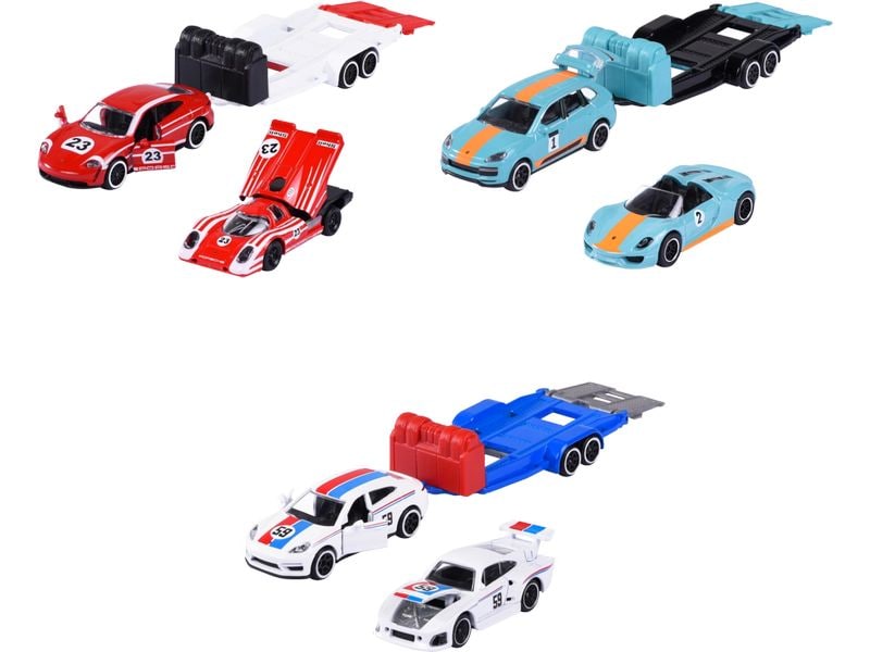 Majorette | Porsche Deluxe Trailer | Assortiert