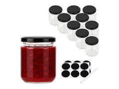 relaxdays | Einmachgläser Set | 10-teilig, 200 ml pro Glas
