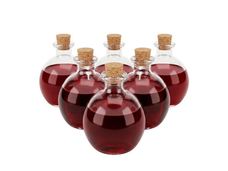 relaxdays | Glasflaschen mit Korken | 6er Set