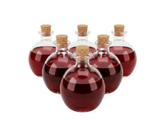 relaxdays | Glasflaschen mit Korken | 6er Set