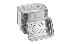 relaxdays | Grillschale Alu | 50er Set, 4,5 x 18,5 x 13 cm