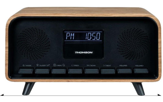 Thomson | Radiowecker RT850DABBT blk/wood | Schwarz/Holz, Bluetooth, DAB