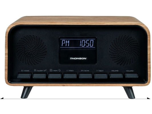 Thomson | Radiowecker RT850DABBT blk/wood | Schwarz/Holz, Bluetooth, DAB