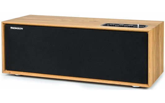 Thomson | Bluetooth Lautsprecher WS702 | Schwarz/Holz, aktiv, Bluetooth
