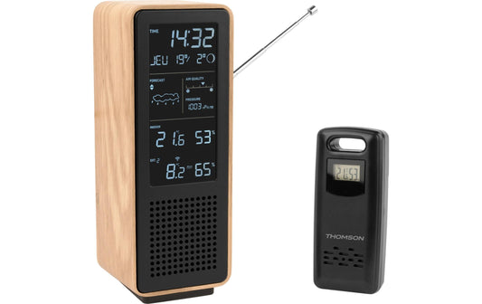 Thomson | WS102 | Schwarz/Holz, Speaker und Wetterstation