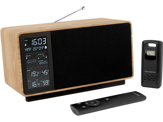 Thomson | WS202 | Schwarz/Holz, Speaker und Wetterstation