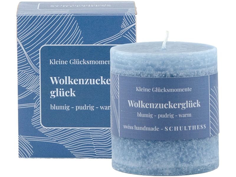Schulthess Kerzen | Schulthess Duftkerze Wolkenzuckerglück | 7x8 cm (DxH), Brenndauer ca. 40 Stunden