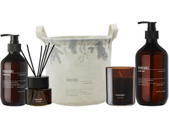 meraki | Geschenkset Meadow Bliss, Seife490ml | Lotion 275ml, Diffuser 200ml, Kerze 100g