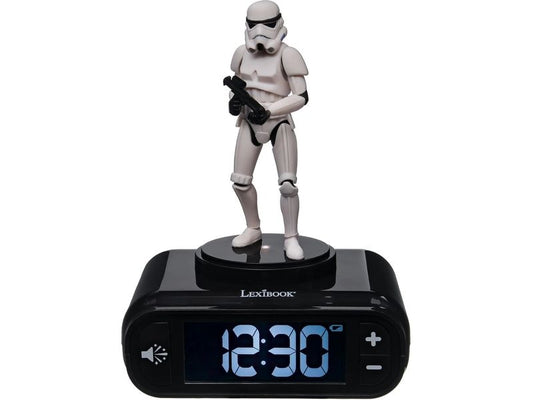 Lexibook | DISNEY STAR WARS Stormtrooper Digital | Alarm Clock with 3D Nightlight Figurine