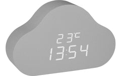 TFA Dostmann | TFA Digitalwecker CLOCCO CLOUD | Grau