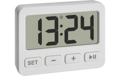 TFA Dostmann | TFA Digitalwecker mit Timer | Weiss