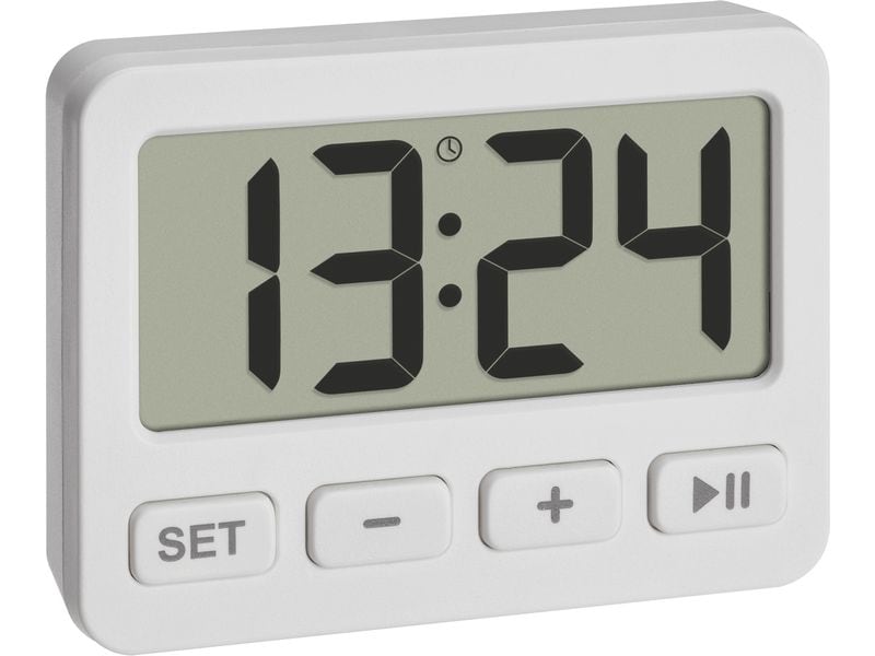 TFA Dostmann | TFA Digitalwecker mit Timer | Weiss
