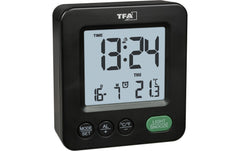 TFA Dostmann | TFA Digitaler Funk-Wecker NOX | Schwarz