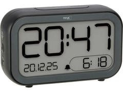 TFA Dostmann | TFA Digitalwecker LCD-LED BINGO | Anthrazit