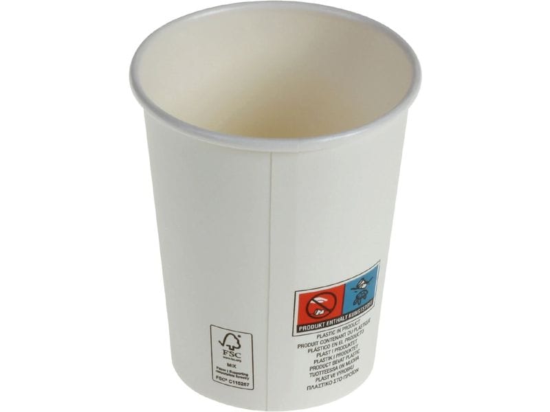 belesse | nature Kartonbecher 2dl weiss | 50 Stk, Ø80mm, nicht Plastik-laminiert