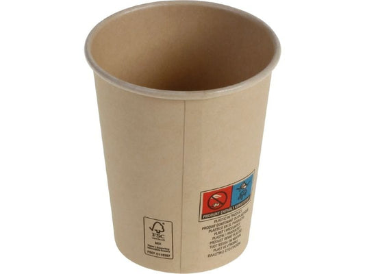 belesse | nature Bambuskartonbecher 2dl | 50 Stk, Ø80mm, naturbelassen, PLA SUP