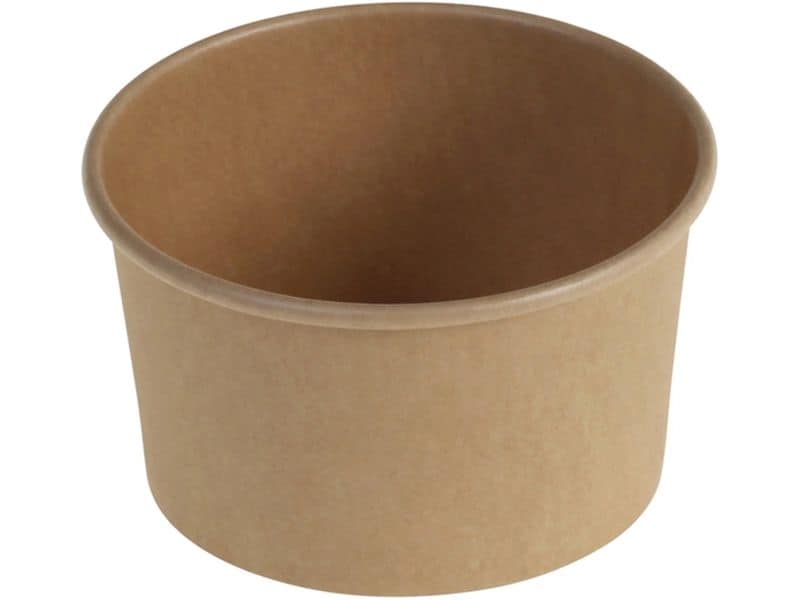 belesse | Suppenbecher Kraft/PE 280ml | 25 Stk, braun, Ø98x57mm