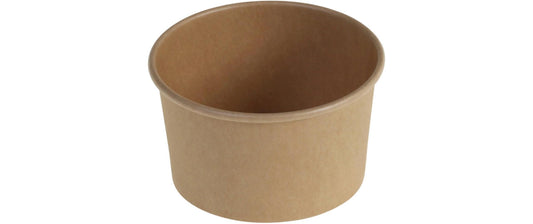 belesse | Suppenbecher Kraft/PE 280ml | 25 Stk, braun, Ø98x57mm