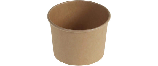 belesse | Suppenbecher Kraft/PE 345ml | 25 Stk, braun, Ø98x70mm