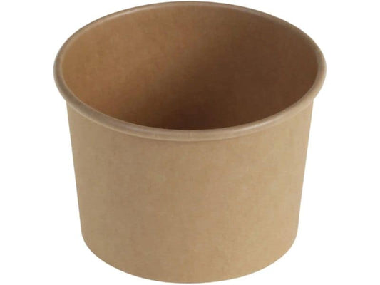 belesse | Suppenbecher Kraft/PE 345ml | 25 Stk, braun, Ø98x70mm