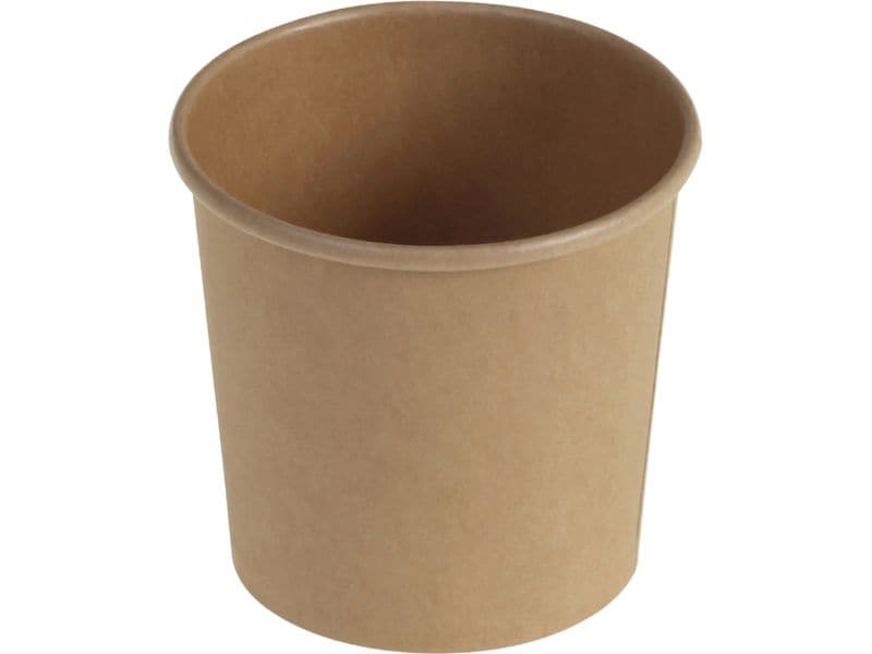 belesse | Suppenbecher Kraft/PE 450ml | 25 Stk, braun, Ø98x90mm