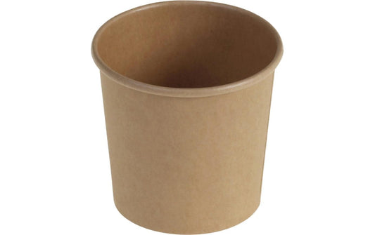 belesse | Suppenbecher Kraft/PE 450ml | 25 Stk, braun, Ø98x90mm