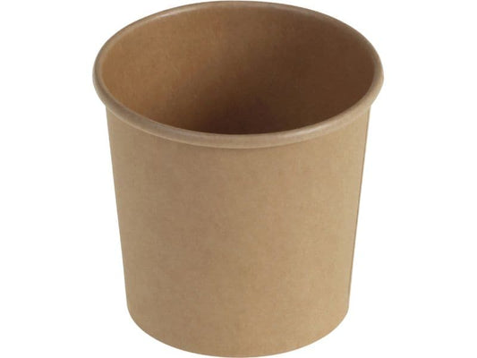 belesse | Suppenbecher Kraft/PE 450ml | 25 Stk, braun, Ø98x90mm